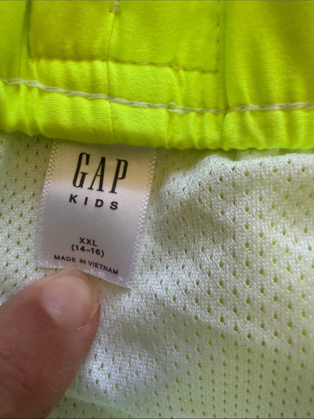 Boys XXL gap bright Neon Yellow Swim Trunks - Picture 2 of 5